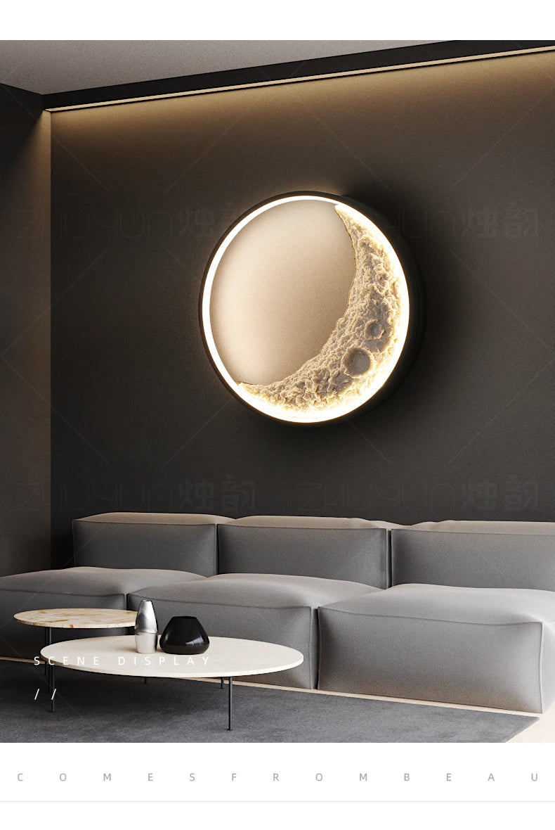 Half Moon Bedroom Wall Lamp