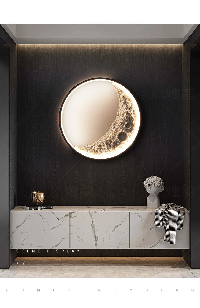 Half Moon Bedroom Wall Lamp