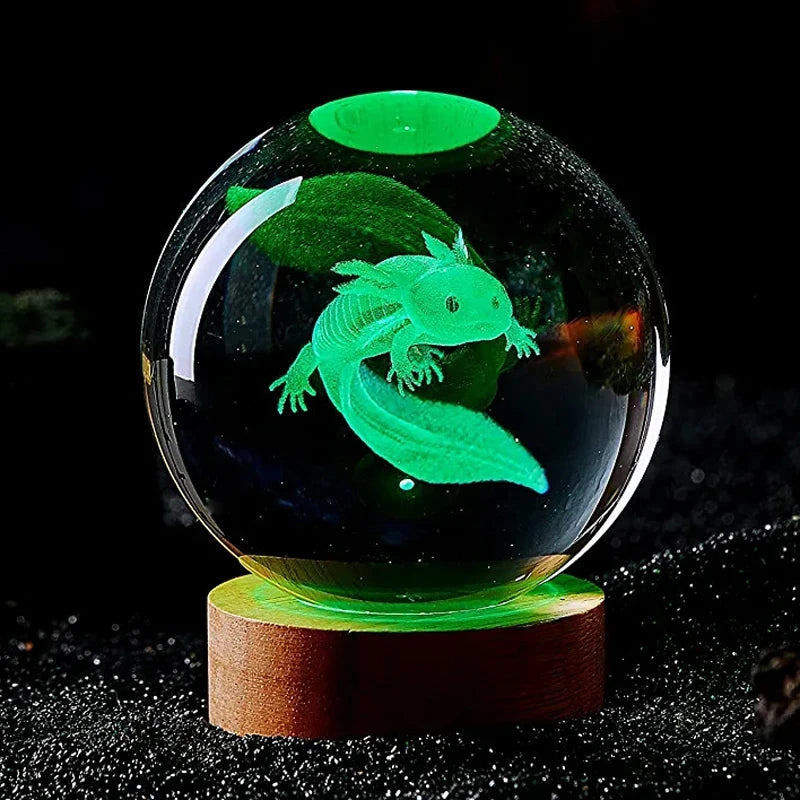 Axolotl Crystal Ball Lamp