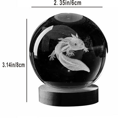 Axolotl Crystal Ball Lamp