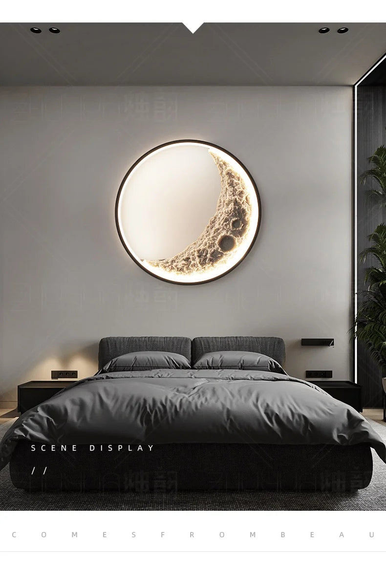 Half Moon Bedroom Wall Lamp